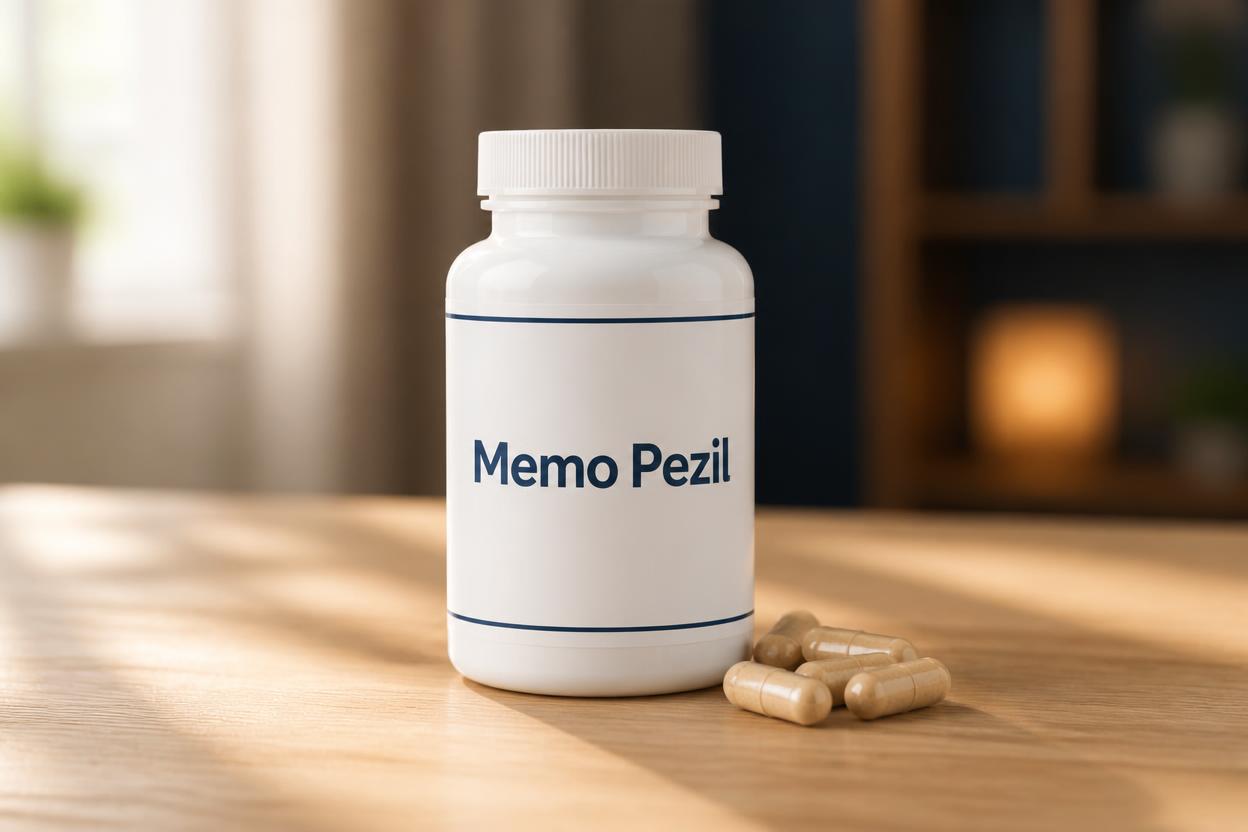 Memo Pezil memory supplement bottle