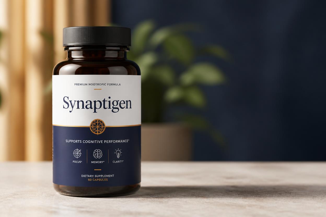 Synaptigen focus supplement bottle with label